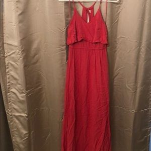 Lauren Conrad coral maxi dress